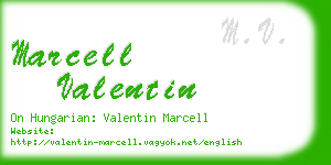 marcell valentin business card